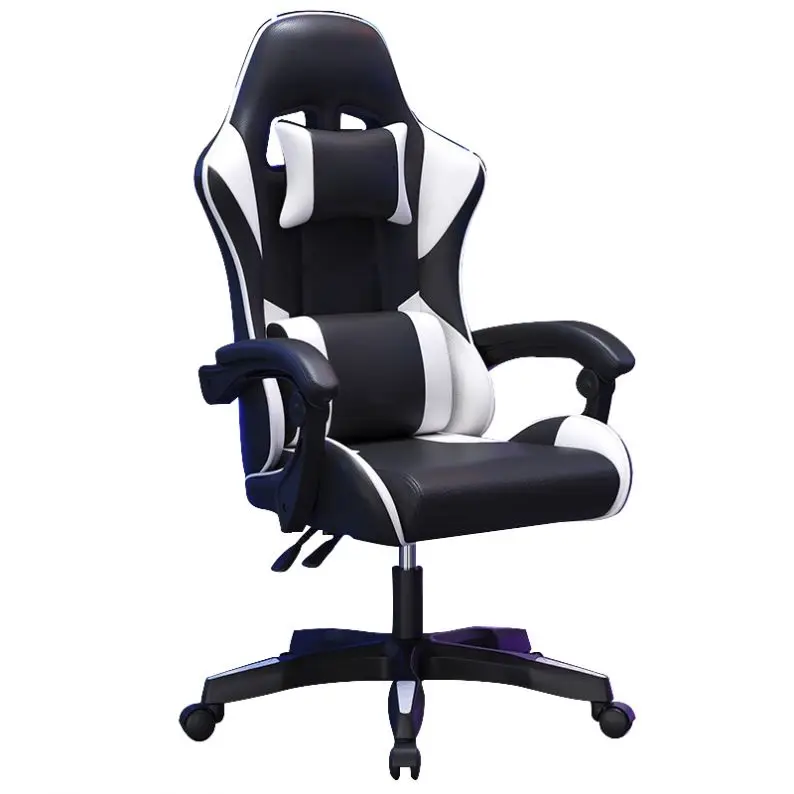Mexico player leather stylish wide personalizado portable full white pu pvc rgb led gamer chair rotating footrest gaming chair