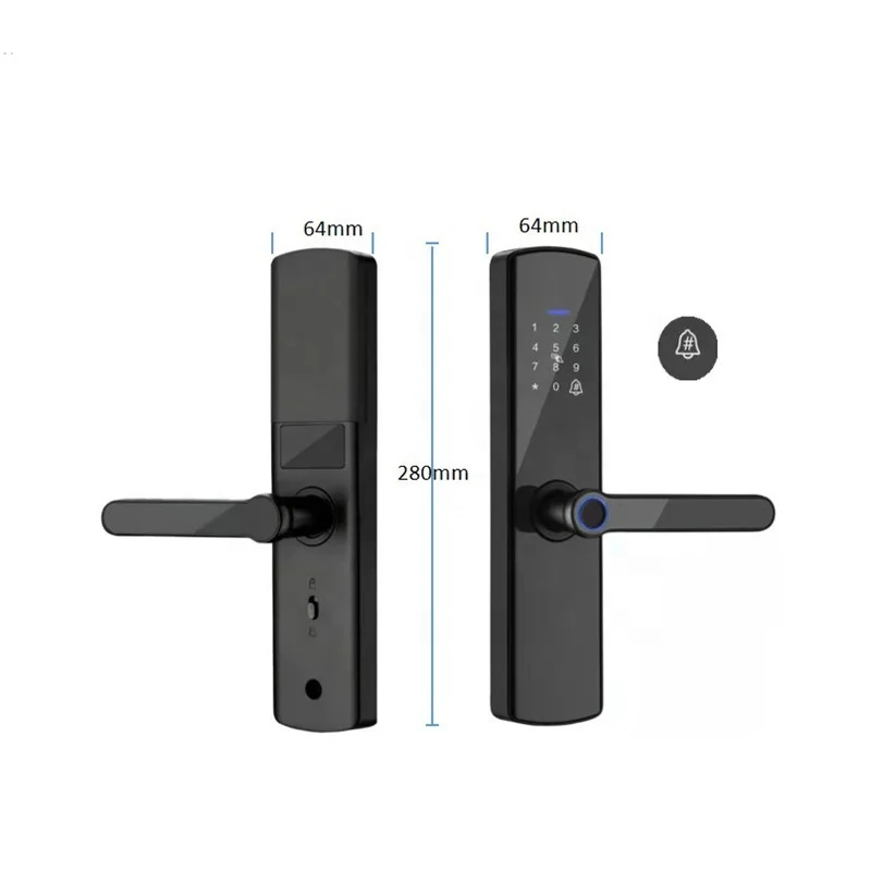 OEM /ODM Manufacturer APP Biometric fingerprint handle smart door lock tuya