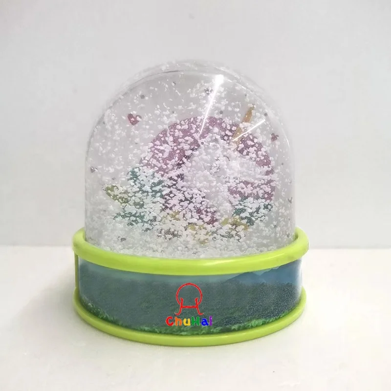 DIY Photo Snow Globe Kit Empty Plastic Frame with Picture Customizable Globe with Photo