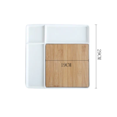 Wholesale bamboo Cheese Paddle Board Plate Charcuterie Platter & Serving Tray for Crackers/Bread Banquet Table Dinner Plate