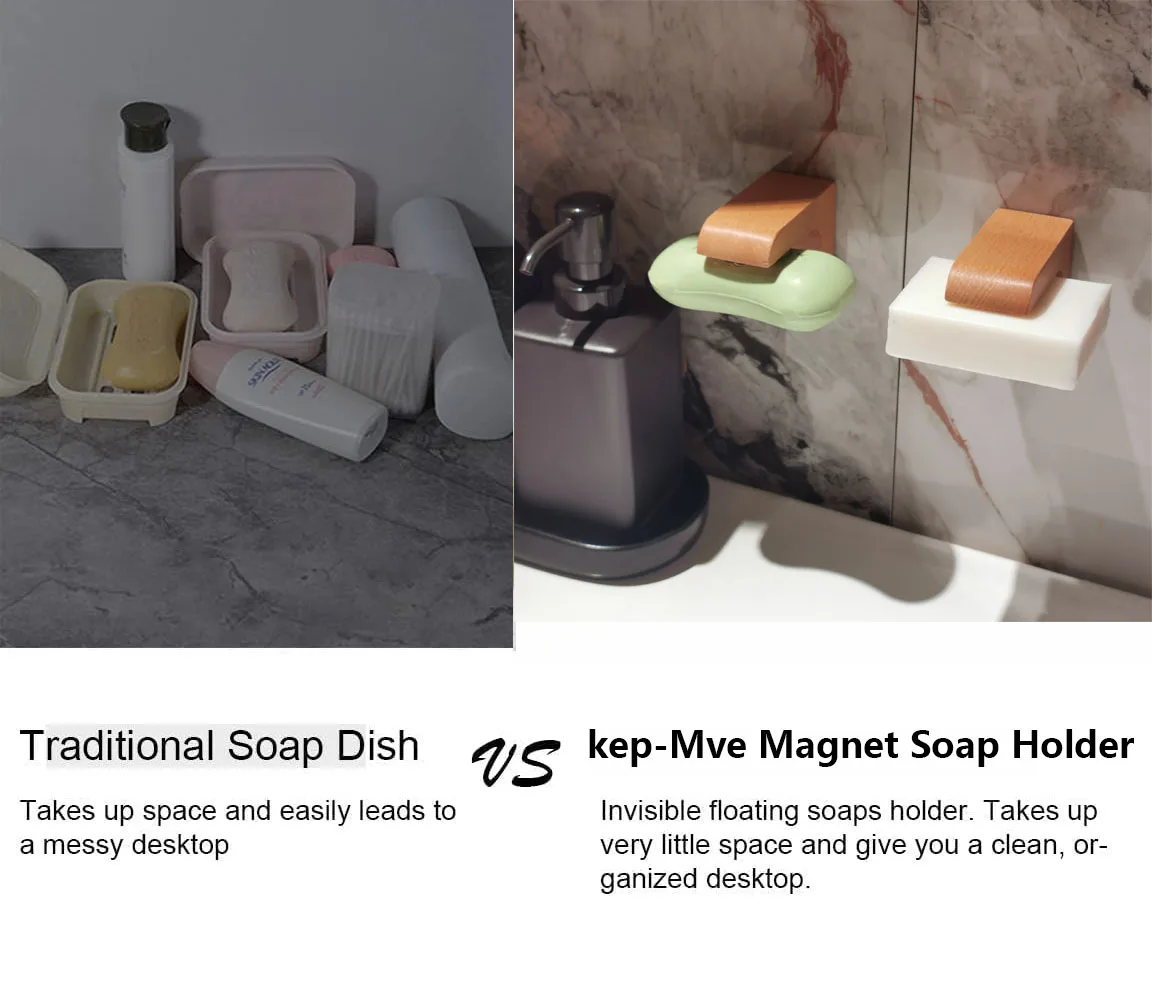 Экологичный деревянный магнитный держатель для мыла