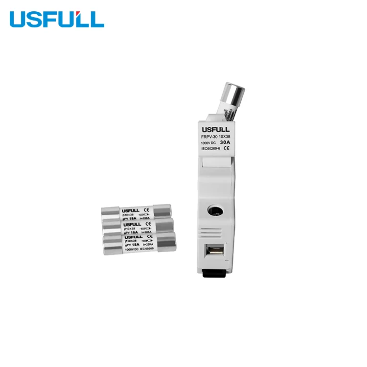 USFULL PV Solar Short Circuit Protection 1000Vdc Din Rail Fuse Holder Switch