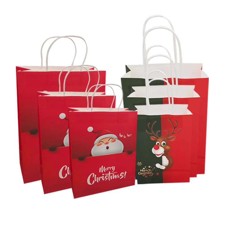 small kids christmas paper gift bags christmas gift small paper bag 2020