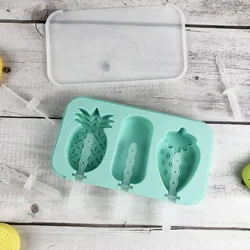 Diy Food Grade Bpa Free Ice Mold Tools Cartoon Ice Cube Maker Tray With Lid Silicone Popsicle Ice Cream Mold