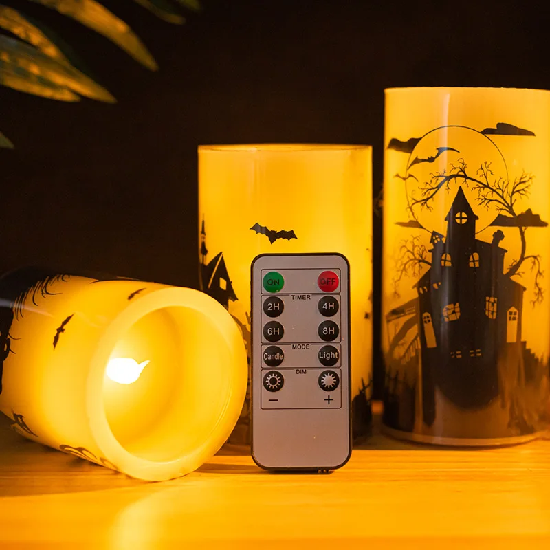 Halloween Specialization 3d Real Flame Led Floating Candles Light Flameless Candle
