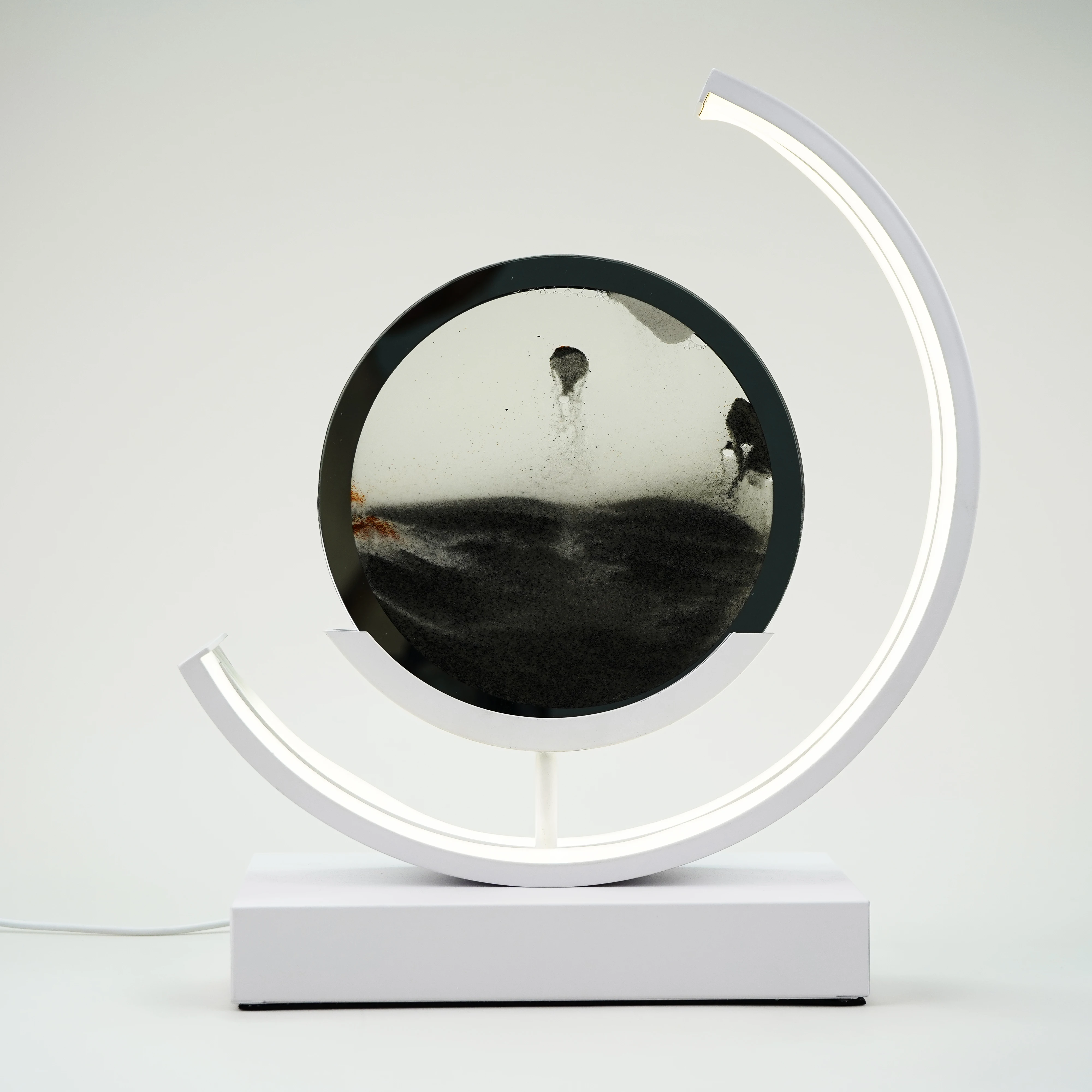 Quick Moving 3D Sand Art Painting Pictures Dynamic Flowing Quicksand Table LED Lamp Hourglass Sand Picture for Home Decoration