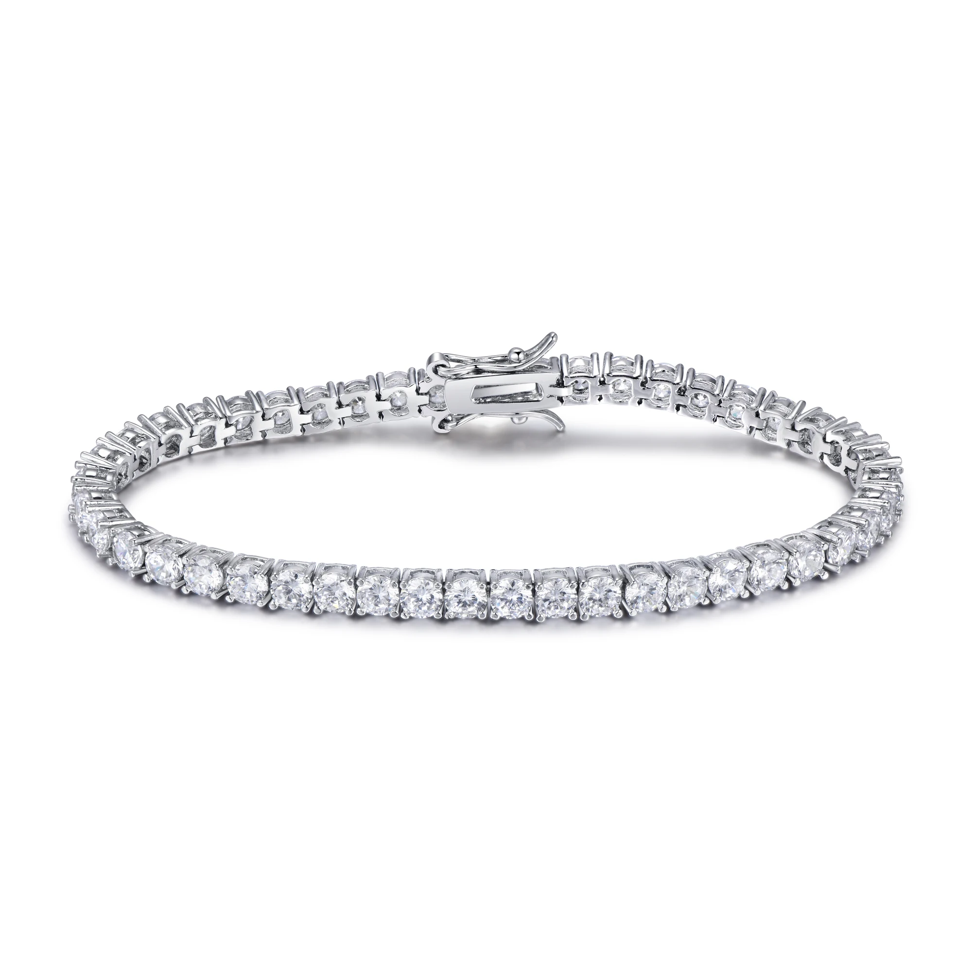 925 Silver Jewellery Bracelet  CZ Stone Silver Plated Tennis Chain Wholesale Trending Tennis Bracelet