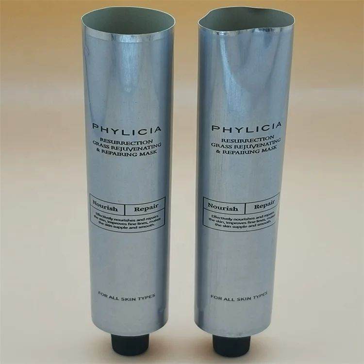 Custom Design Empty 50ML 100ML 150ML Aluminium Collapsible Tubes Hair Color Hand Cream Aluminum Cosmetic Packaging Metal Tube