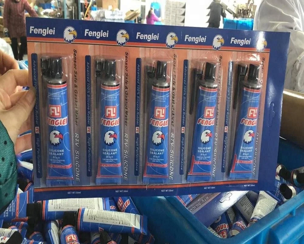 Instant adhesive fast curing RTV gasket maker liquid silicone for auto spare parts/Adhesivo instantaneo de curado rapido RTV fab