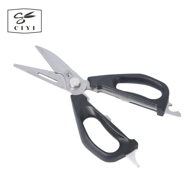 Heavy Duty Multi-Purpose Cutting  Logo  Customization bottle opener Kitchen Scissors Shears with Food Shearing