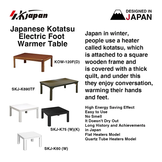 Far-infrared rays foot warmer table electric house room heaters