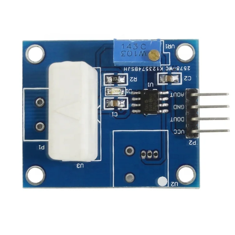DC 5V WCS1800 Hall Current Detection Sensor Module 35A Precise With Short Circuit Overcurrent Signal Lamp A/D conversion