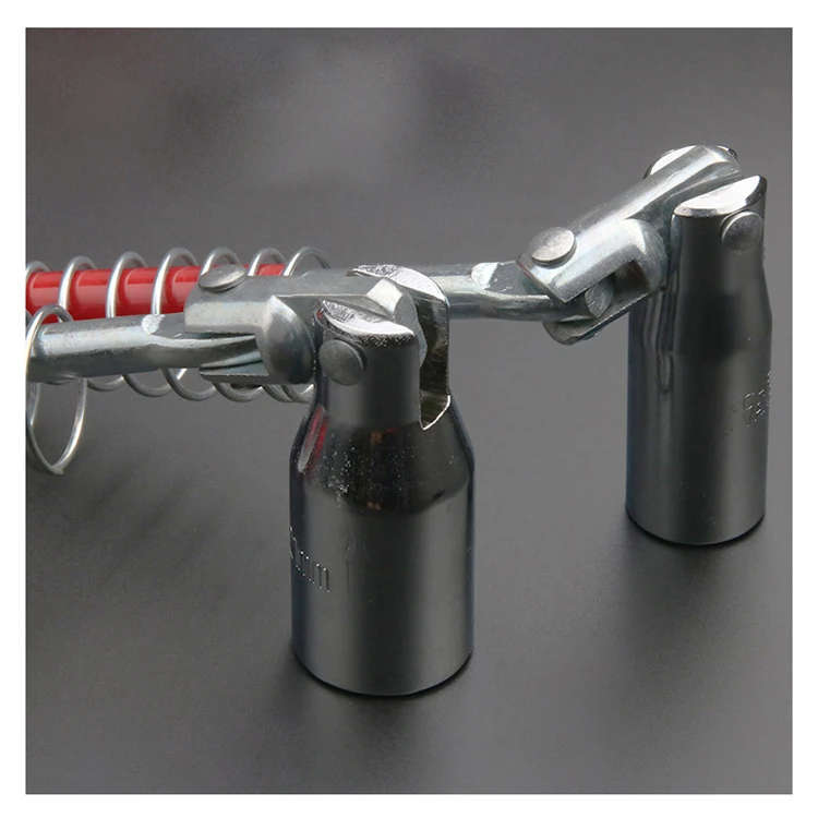 14/16/21mm T-Handle Universal Joint Spark Plug Socket Wrench 360 degrees Remover Installer Hand Tool