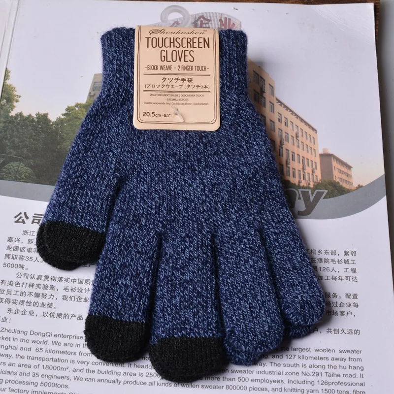 2019 Winter Gloves Women Men Girls Knitted Mittens Warm Soft Gloves Female Winter Gloves Touch Screen Unisex