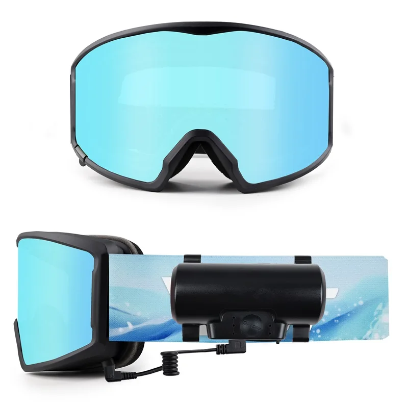 Heated Ski Goggles Magnetic Lens Snow Sport Goggles Glasses UV400 Protection Custom Snowboard Snowmobile Goggle Google