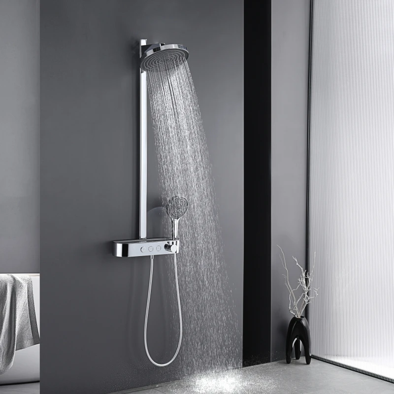 High-End Light Luxury Rain Hot & Cold Bathroom Three-function Shower Sets