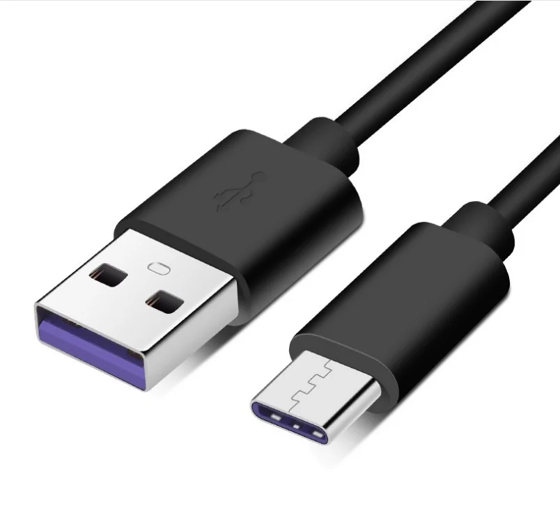 Black white 5A USB Type C Charger Cable 1M 1.5M 2M Fast Charging Type-C Cable For Samsung S8 S9 Plus For Huawei Data USB C Cable
