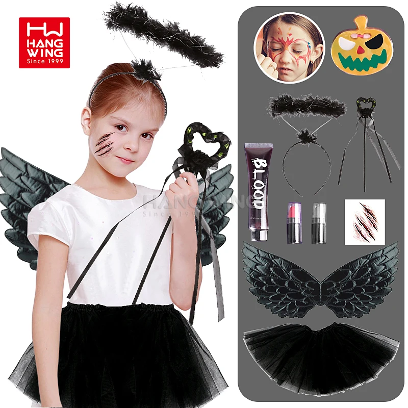 HW Хэллоуин косплей ролевые демоны Крылья Ангела маскарадный костюм для выступлений Косметика набор нарядные игрушки