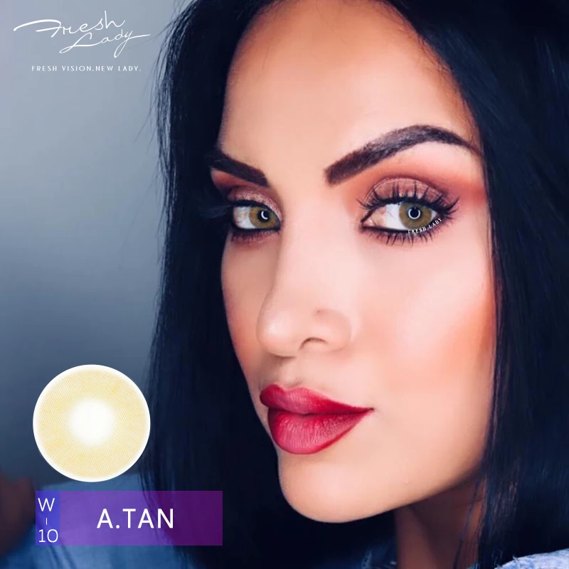 Freshlady new arrival portable creatively contact lens natural diamonds brand color eye lenses dark eyes