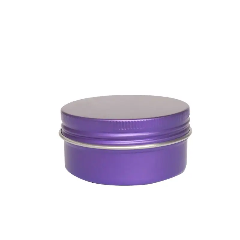 Purple Candle Jar With Lids Aluminum Can for Cosmetic 10ml 15ml 20g 30g 50g 60g Metal Tin Box Lip Balm Container Cream Tea Cans