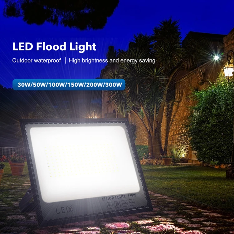 Fast Heat Dissipation Mini Size Aluminum Ip65 Waterproof Outdoor Led Reflector 30 50 100 150 200 300 Watt Led Flood Lamp