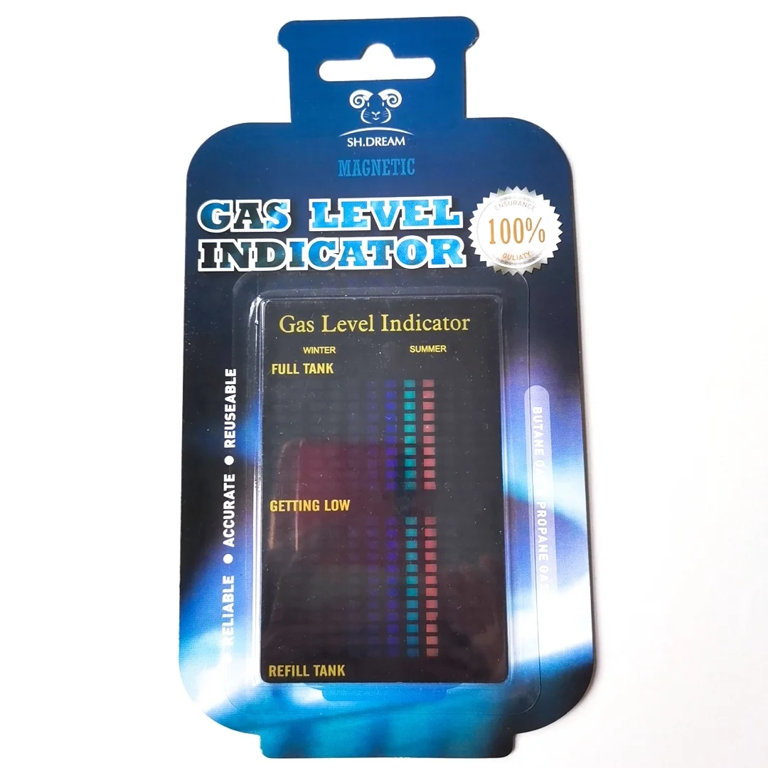 Ultrathin Rectangle Tester Gas Level Indicator Magnetic Household Scale Thermometer with 50pcs Stock MOQ