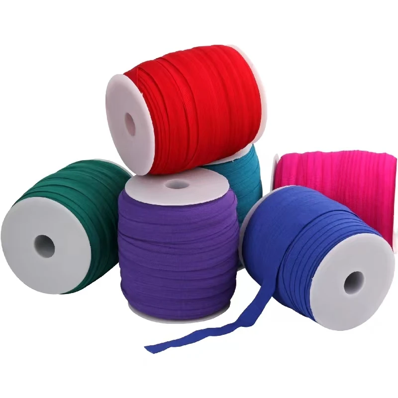 Factory Wholesale 15mm Elastic Bias Tape Binding Elastic Tape For Clothing Cotton Bias Binding