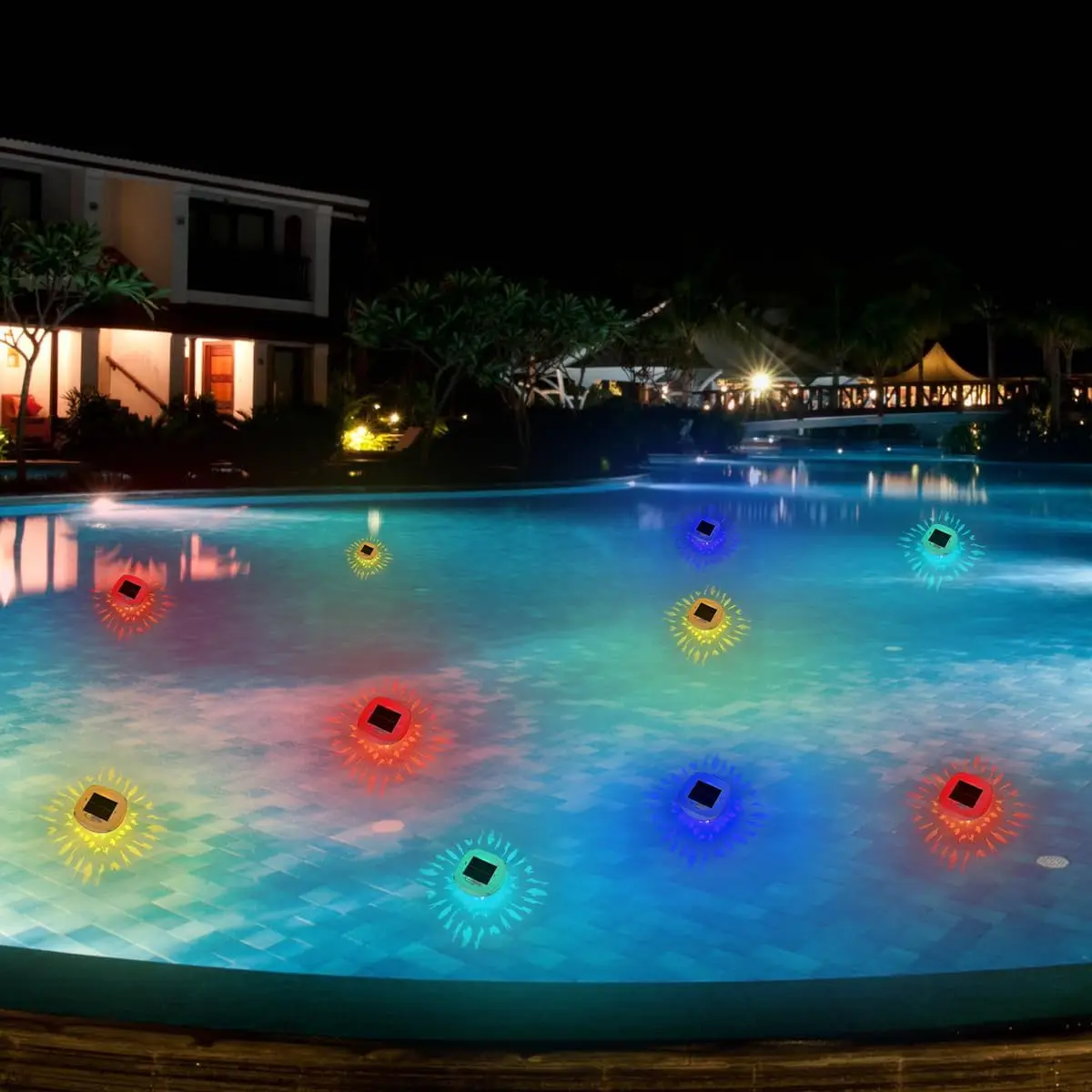 Swimming Pool Lights Solar Floating Light with Multi-Color LED Waterproof Outdoor Garden Lights