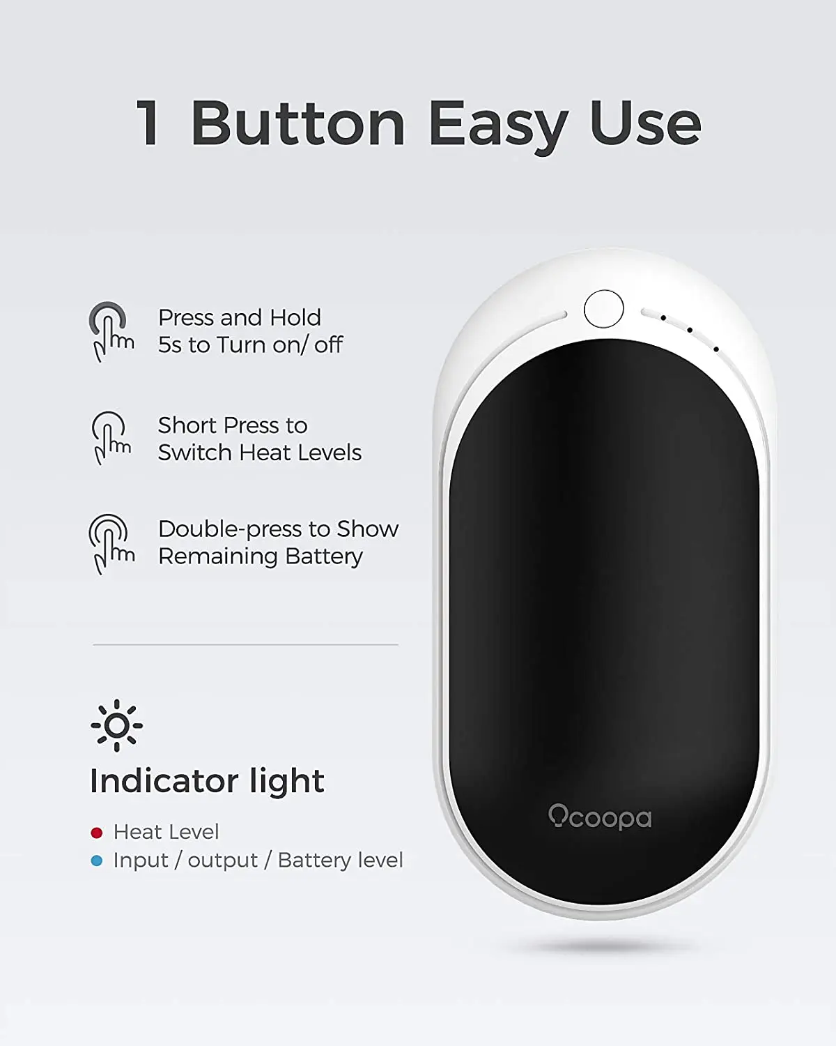  High Quality Cheap Price USB Rechargeable Hand Warmer Reusable Electric Handwarmer With Mobile Power