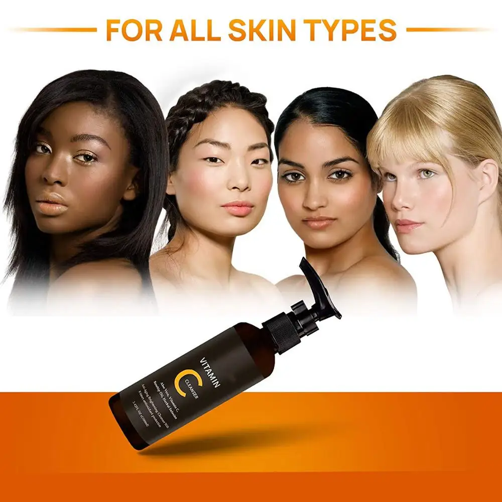 Oem Aloe Vera Extract Vitamin C Face Cleanser Brightening Wrinkle Reducing Face Wash