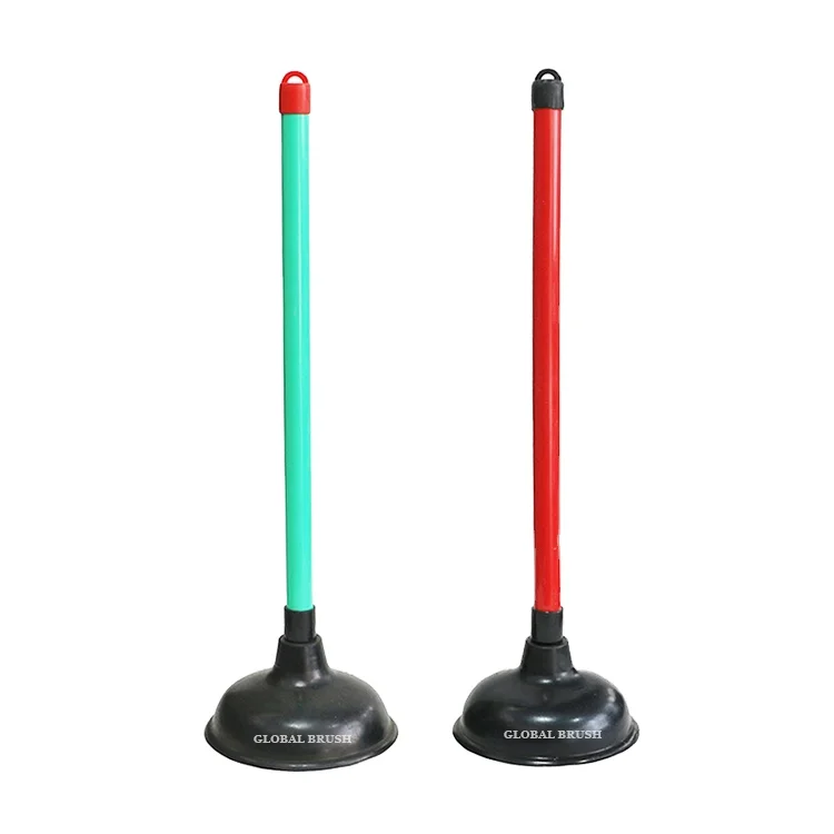 HQ2218 bathroom cleaning cheap strong rubber toilet plunger with colorful handle