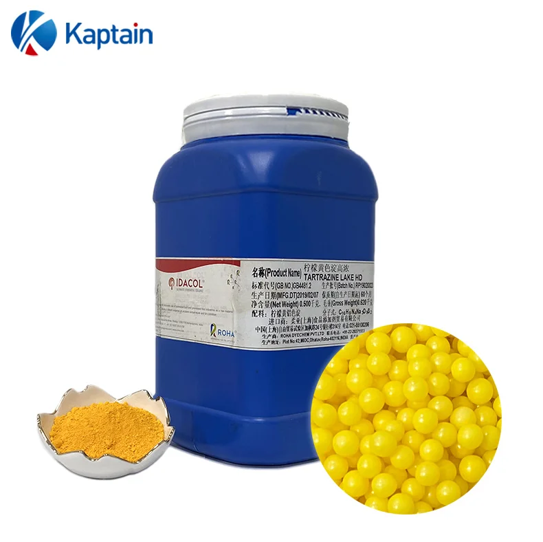 Tartrazine Lake dye HD 32-40% Lemon yellow Food Grade Powder 500G/Canister E102