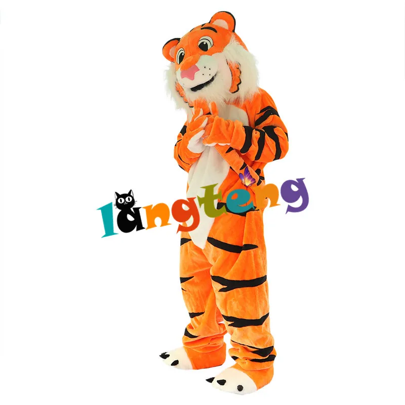 873 Cartoon Halloween Cosplay Party Christmas  Carnival Apparel Orange Tiger Mascot Costumes