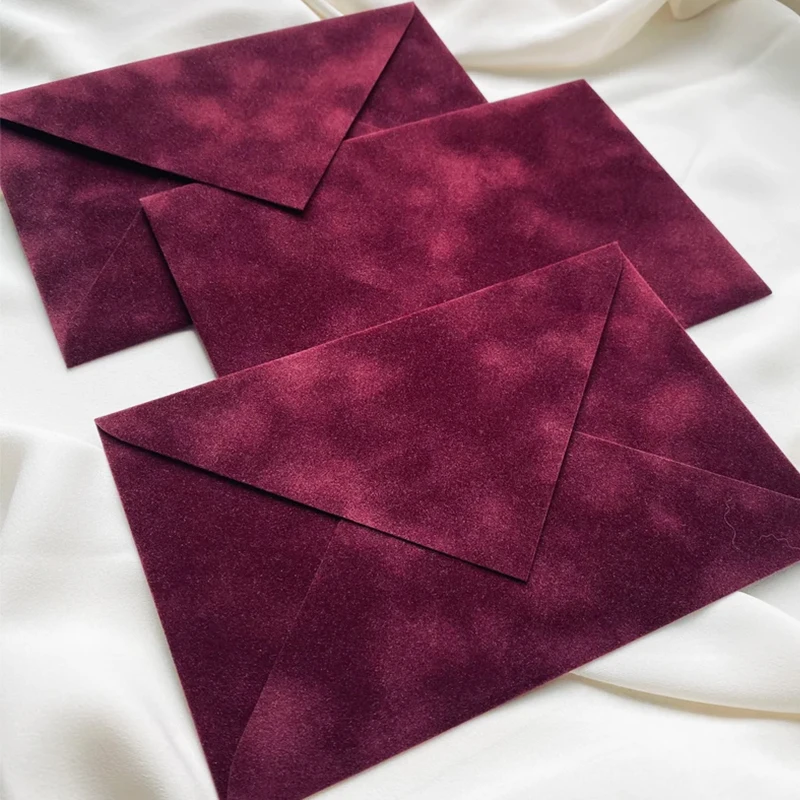 Multi Color Custom Velvet Envelopes Custom Envelopes for Wedding Invitations