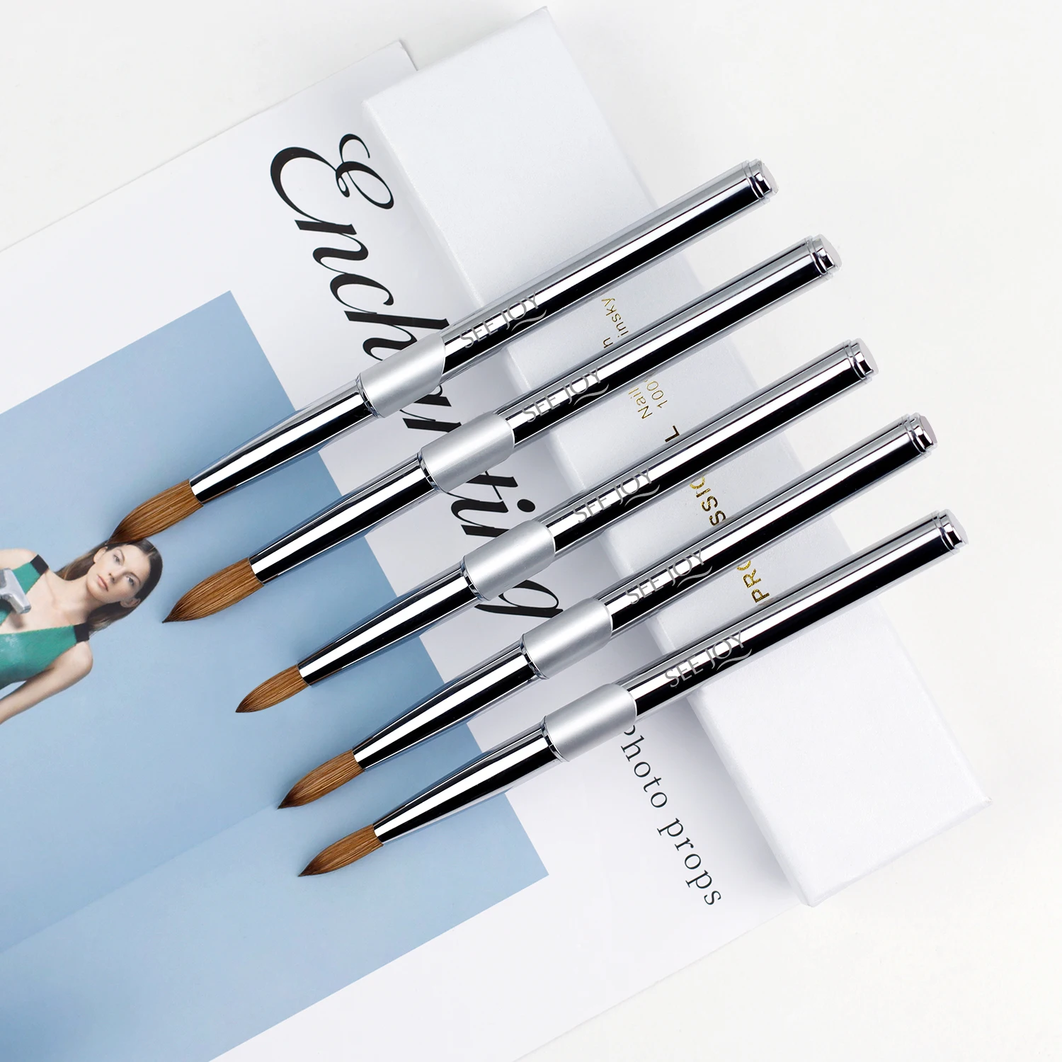 High Quality Kolinsky Nail Brush Beauty Personal Care Nail Kit Art Brush Acrylic Nail Brush 2022