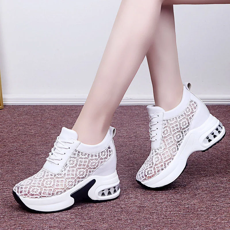 Trendy Breathable Hollow Out Fashion Drop Shipping Elegant Stylish High Quality Sports Casual Shoes for Ladies