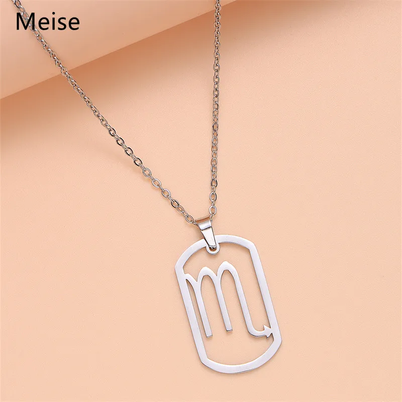 Yiwu Meise MS0152 Simple temperament pendant symbols stainless steel twelve Chinese Zodiac necklace