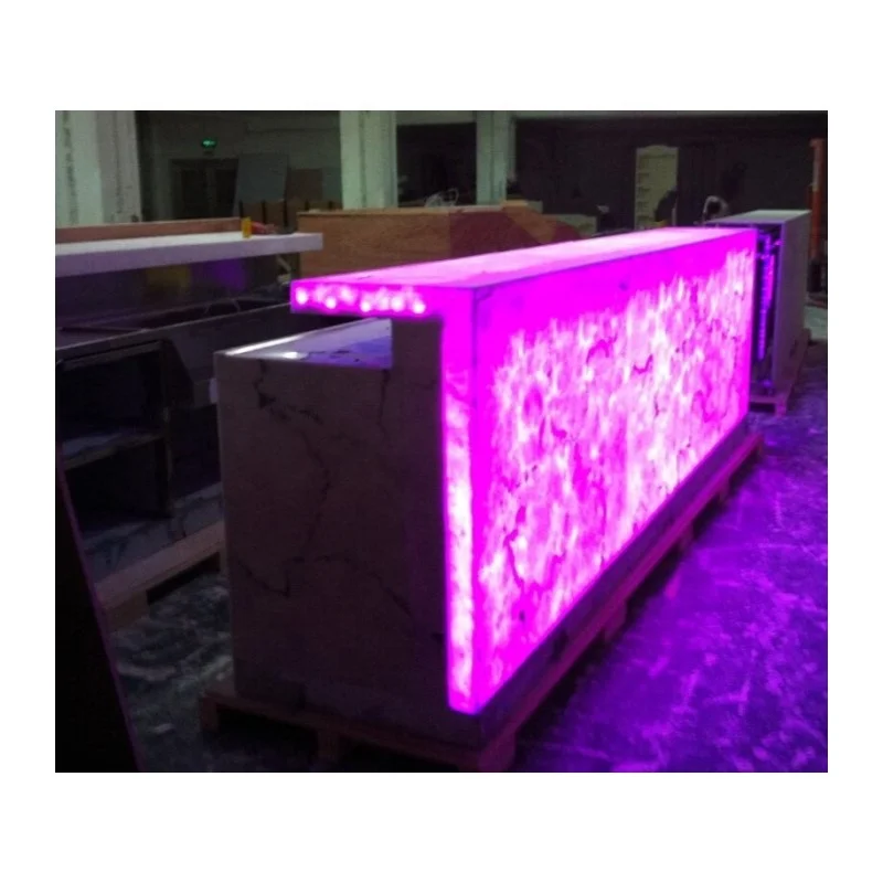 Service Counter Restaurant Design Cool Luxurious Custom Size Translucent Marble Onyx Led Restaurant Service Counter Furniture