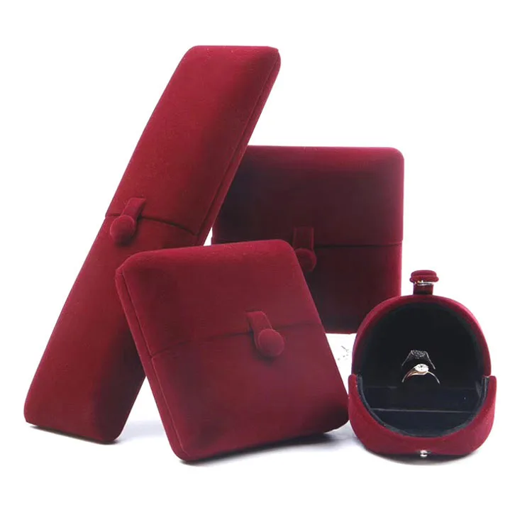 Bulk stock velvet jewellery gift box for rings pendant and necklace display
