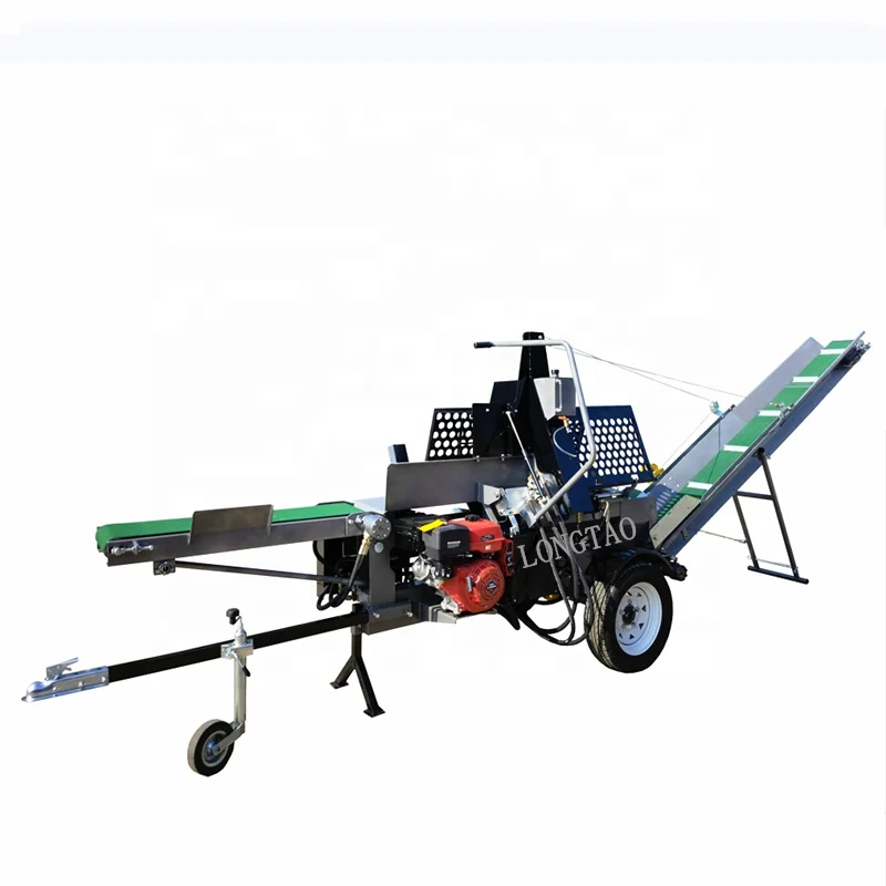 Best quality 15ton 20ton 30ton hydraulic electric starter wood log splitter automatic firewood processor for sale