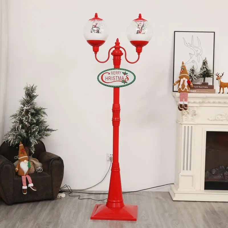 classic modern lighting lamppost pole Christmas nowing lamp post lantern for festival decor