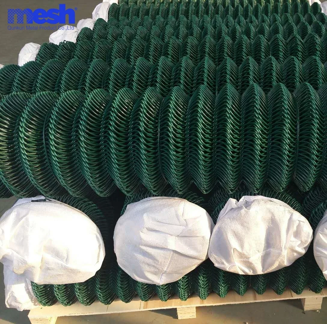Anping wholesale high quality used galvanized pvc coated 6 gauge chain link fence