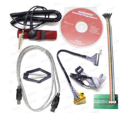 Original New XELTEK SUPERPRO 6100 6100N Programmer +45 adapters IC Chip Device Programmer latest version with EDID Cable