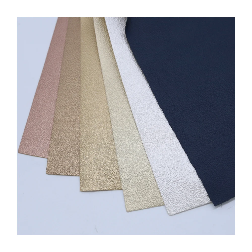 Wholesale Shiny Color Soft 0.9MM Emboss Pattern Woven Backing PU Synthetic Leather For Making Sofa Furniture