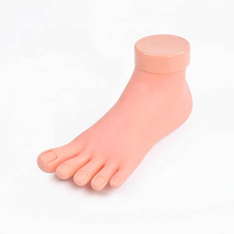 False Manicure Nail Tool Nail Practice False Foot Soft Training Display Model Acrylic Toe Nails Silicone Practice Foot