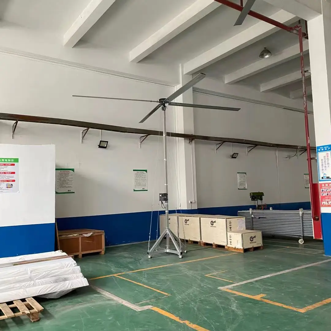 Terrui Giant 17ft 5m 4 Blades Hvls Air Cooling Fan Exhaust Air Cooler For Warehouse&Factory&Farm Industrial Fan Ceiling