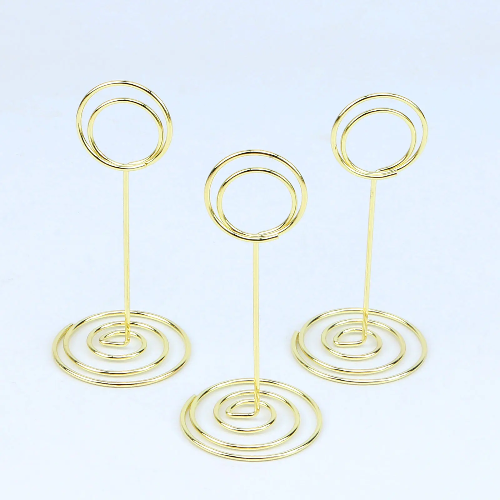 YS2002 держатель для карт с именем, фото, меню, зажимами для записей, круглые держатели для карт для свадьбы, ресторана, металлические держатели для номеров