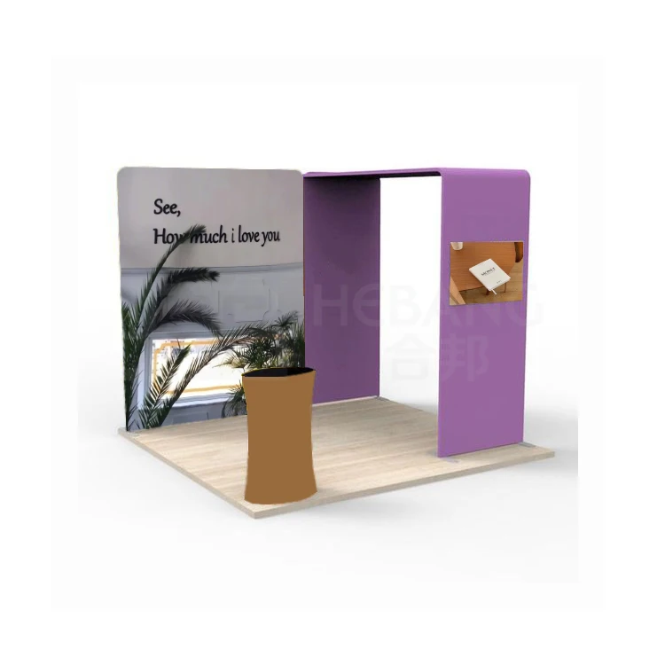Hebang Tension Fabric Pop Up Modular Exhibition Sales Promotion Display Stand Trade Show Displays Backdrop