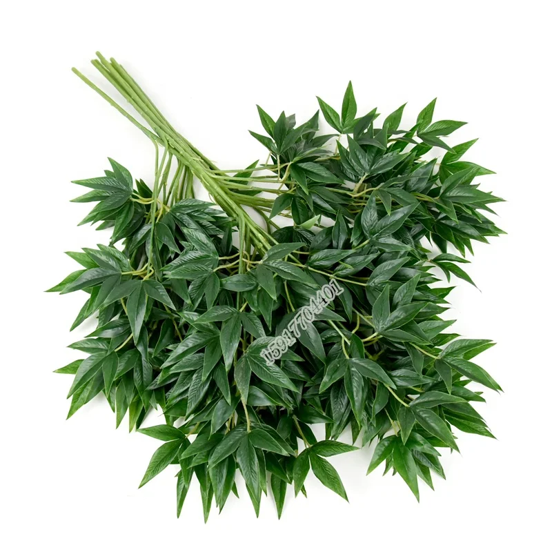 Factory price pvc plant realistic fall leaves Nandina  artificial plant for autumn decoration