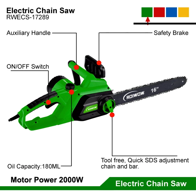 Sale Cheap 2200W Electric Hand Chainsaw 14/16 Inch Portable Power Chain Saws Corded Wood Cutting Electrical Chainsaws Portable
